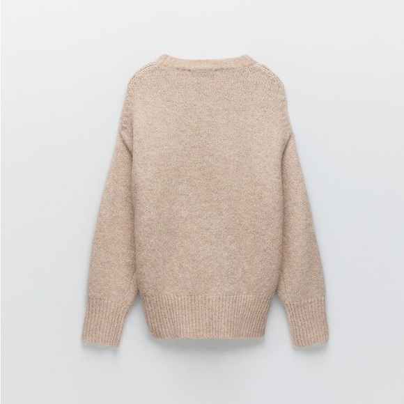 ZARA Soft Touch Knit Sweater TRF in Beige - Picture 7 of 8